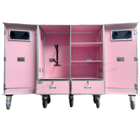Coffre de selle de cheval de couleur rose personnalisé étui de vol de selle de cheval boîte de casier de selle à double porte équestre