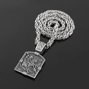 Joyería religiosa, collar de cadena de rey de acero inoxidable, collar cristiano para hombres, collar de Jorge San, joyería - Product Image 6