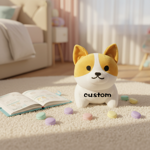 Porte-clés en peluche mignon Kawaii de 10 cm, adorable chiot Corgi, jouet en peluche - Product Image 2