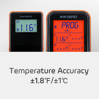 Inkbird Termometer Bbq Daging Nirkabel Lcd, IRF-4S Tahan Air 1500 Kaki Digital