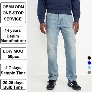 <span class=keywords><strong>Jeans</strong></span> da <span class=keywords><strong>Uomo</strong></span> Personalizzati OEM di Alta Qualità, <span class=keywords><strong>Blu</strong></span> Chiaro, Vestibilità Dritta, Produttore con MOQ Basso, <span class=keywords><strong>Jeans</strong></span> Casual Larghi Stile Carpenter per <span class=keywords><strong>Uomo</strong></span> - Product Image 1