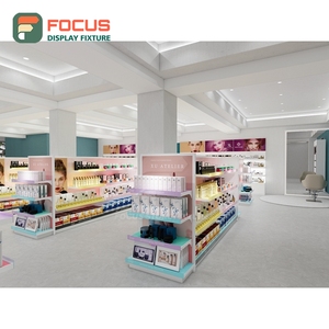 Custom Retail Project Tempered Glass Wall Display Vendor Beauty Retail Design - Product Image 1