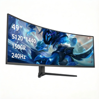Moniteur de jeu incurvé 49 pouces 5K 240Hz 1500R ultra large HDR 5120x1440 avec haut-parleurs intégrés