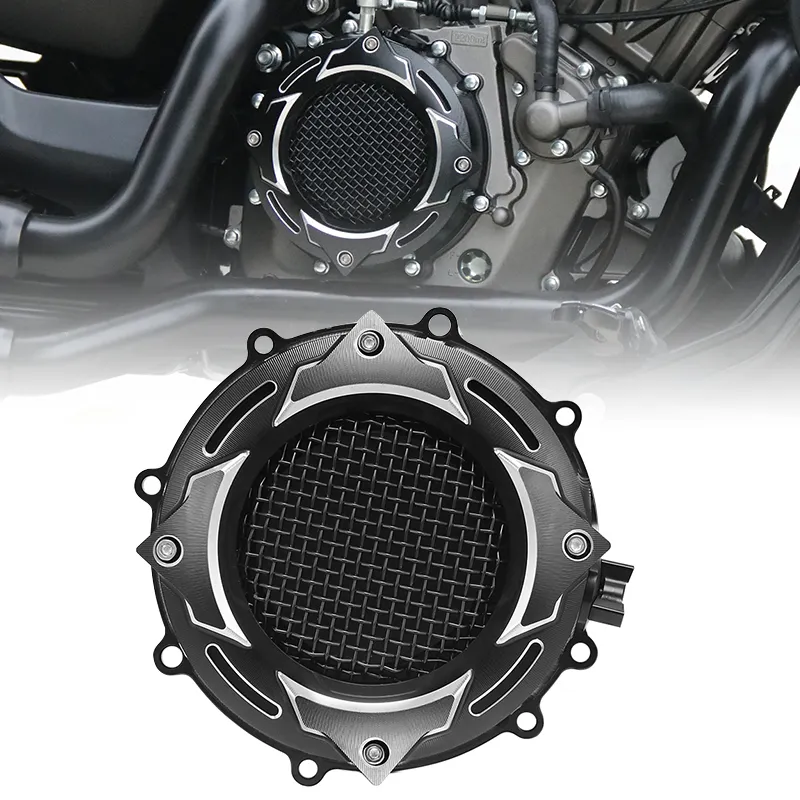 Zwarte Gemodificeerde Onderdelen Cnc Aluminium Motorfiets Rooster Koppeling Cover Voor Benda Jinjie 300
