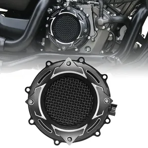Black Modified Parts CNC Aluminum Alloy Motorcycle Grid Clutch Cover For Benda Jinjie 300