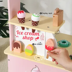 Giocattolo Educativo in Legno a Forma di Distributore Automatico di Gelati, Simula una Vera Scena di Vendita, Confezione in Scatola - Product Image 2