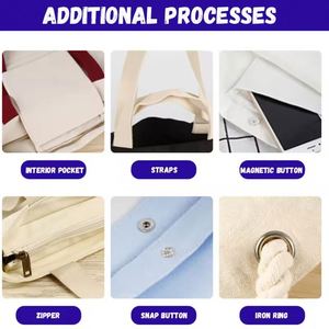 Bolsas de Compras de Algodón Personalizadas al por Mayor con Logotipo Personalizado, Bolsas de Tela de Lona en Blanco para Sublimación - Product Image 5