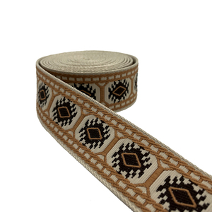 Correa <span class=keywords><strong>de</strong></span> poliéster con patrón <span class=keywords><strong>de</strong></span> flores para costura, tejido Jacquard <span class=keywords><strong>de</strong></span> 50mm, 18 colores - Product Image 2