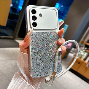 Étui <span class=keywords><strong>personnalisable</strong></span> tendance avec strass et diamants pour <span class=keywords><strong>Samsung</strong></span> S26 Ultra S25 avec bracelet en cuir, luxe et antichoc - Product Image 6