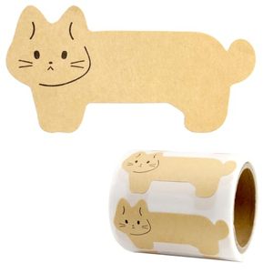 Customized Kraft Paper Die Cutting Animal Shapes <b>Sticker</b> for Organizing School Supplies and Personal Belongings - Product Image 1