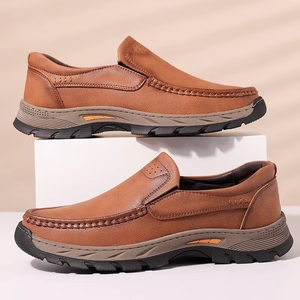 Nouvelles Chaussures Habillées en Cuir à Lacets de Haute Qualité pour Hommes, Modèle Slip-on, en Cuir Véritable, Marque de Luxe Italienne 2025, Formelles, avec Semelle en EVA et Maille Respirante - Product Image 6