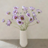 Fleur de pivoine artificielle en soie faite à la main de 65 cm, 5 têtes, tige floquée, grande décoration de table pour la maison, mariage, célébration festive, multi-usages