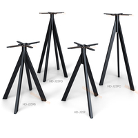 Pieds de table pliants industriels en fonte noire Art Déco pour hôtel, extérieur, parc, par un fabricant chinois