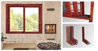 Fenêtre coulissante double en verre isolé, fenêtre de maison, style japonais, nouveau design