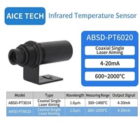 Capteur de température infrarouge AICE 1,0 μm haute température 600-2000 ° Pyromètre numérique C avec visée laser coaxiale pour l'industrie