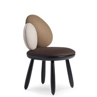 Chaise de salle à manger haut de gamme, design minimaliste moderne, revêtement en tissu, bois massif, dossier et accoudoirs, modèle non pliable CY230