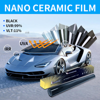 Film de fenêtre de voiture en céramique nano 1,52 x 5 m, isolation thermique élevée, protection UV, film solaire pour fenêtre de voiture