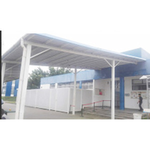 Abri de voiture en acier, structure en acier galvanisé, toit plat, imperméable, garage extérieur pour 2 voitures, fabriqué à Guangzhou - Product Image 2