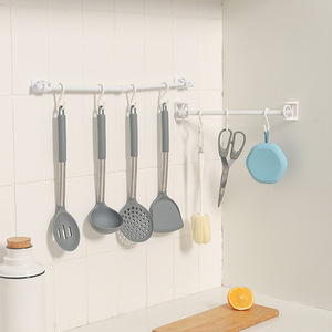 Robe <b>Hooks</b> <b>Adhesive</b> No Drill Installation ABS Material Minimalist Design Bathroom Towel Rack Wall Mount <b>Hook</b> Set - Product Image 3