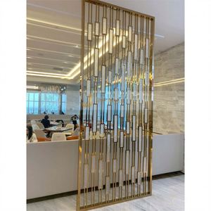 ANN9874 Modern Coated Stainless Steel <b>Decorative</b> <b>Screen</b> Partition for Engineering Project Lobby Decoration - Product Image 1