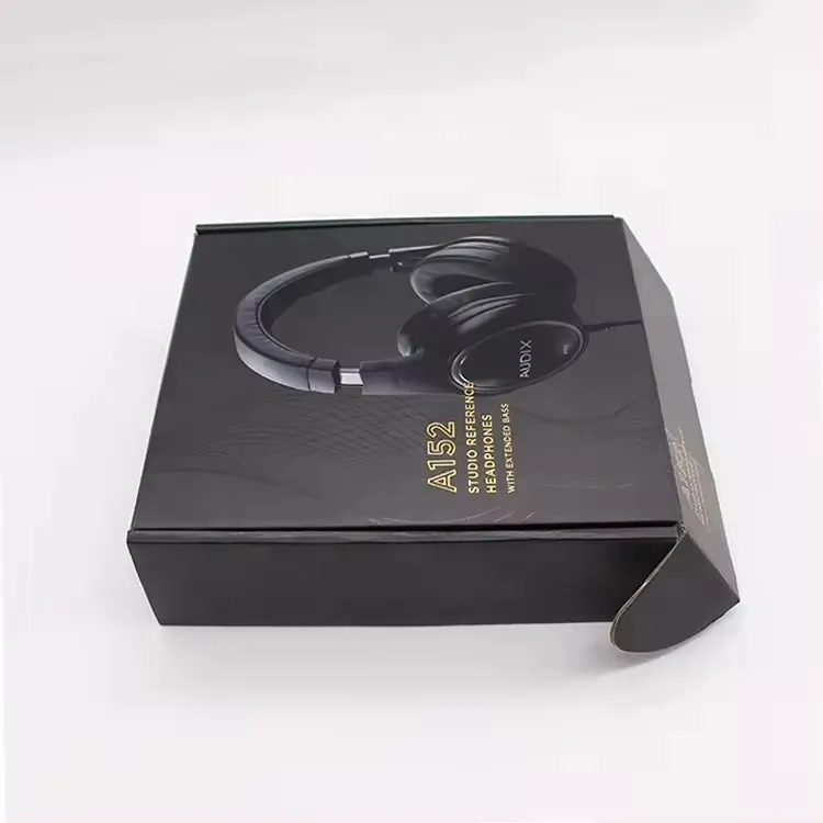 Luxury UV Coated Box Mystery Gift Foldable Shipping Paper Boxes Headphone Packaging Box for Electronic Product Packaging