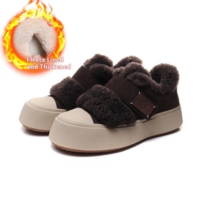 Baskets d'hiver pour femmes Chaussures décontractées doublées de fourrure velcro polyvalentes Doublure pour <span class=keywords><strong>Birkenstock</strong></span> Hauteur augmentant la vente en gros - Product Image 5