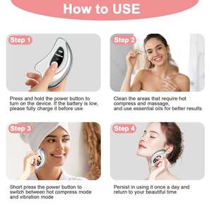 Outil de massage facial et corporel électrique chauffant multifonction 2026 amélioré, efficace <span class=keywords><strong>pour</strong></span> le soin anti-âge des yeux et du cou - Product Image 6