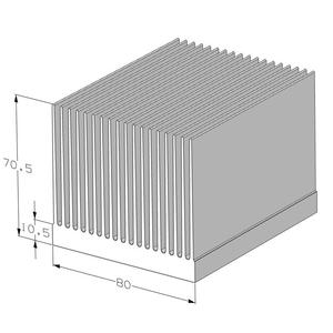 Công suất cao ép đùn tản nhiệt 80(W)* 70(<span class=keywords><strong>H</strong></span>)* 160(L)mm cho nhiệt điện mát tản nhiệt cao làm mát vây nhôm tản nhiệt - Product Image 5