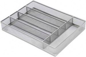 Metal Cutlery Tray <b>4</b> Compartments Flatware Tray for <b>Drawer</b> Kitchen Utensil Silverware Organizer - Product Image 3