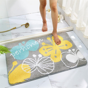 עיצוב חדש פרפר קטיפה רך קטיפה אנטי להחליק מחצלות מים סופג אמבטיה רצפת מחצלת לילדים - Product Image 1