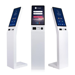 Self Service 15 17 19 21 32 43 Inch Thermal Printer Qr <b>Code</b> <b>Reader</b> Camera Touch Screen Terminal Kiosk with POS Payment - Product Image 1