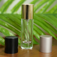 Flacons de parfum en verre pressurisé ronds, nouveau design élégant, 10ml, 15ml, 20ml, avec pompe facile sans sertissage, vente en gros