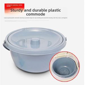 <b>Elderly</b> Pregnant Women & Disabled Use Foldable Toilet Chair with Wheels Sturdy Design-<b>Mobile</b> Commode Seat - Product Image 2