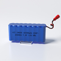 CY disesuaikan 18650 2S8P 7.4V 16000mAh baterai Lithium Ion isi ulang CE bersertifikat 500 siklus untuk elektronik Digital/skuter