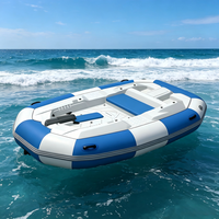 Bote Inflable de Pesca de Alta Calidad de la Fábrica de Barcos Weihai, con Piso de Aluminio/Aire, Catamarán Portátil, Bote de Pesca
