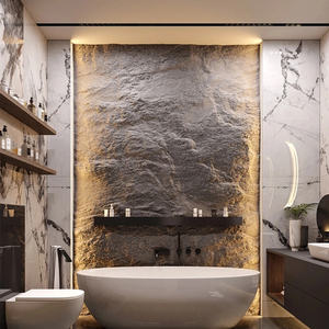 Fausse pierre FRP d'ardoise de série de roche de <span class=keywords><strong>falaise</strong></span> de grande dalle écologique contemporaine pour la décoration à la maison moderne - Product Image 2