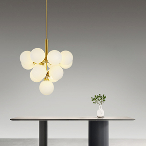 <span class=keywords><strong>Lampadario</strong></span> a Soffitto di Lusso in Ferro e Vetro, Lampada a Sospensione con <span class=keywords><strong>Sfere</strong></span> e Bolle, Facile Installazione - Product Image 1