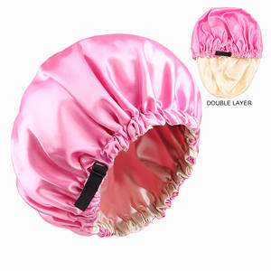 SOLPOP <span class=keywords><strong>Bonnet</strong></span> de nuit double couche pour femme, ajustement invisible à boucle plate, en satin couleur unie réversible, best-seller - Product Image 6