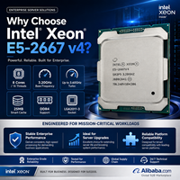 Processeur serveur Intel Xeon E5-2667 V4 SR2P5 8 cœurs 16 threads 3,2 GHz 25 Mo de cache 135 W LGA2011-3
