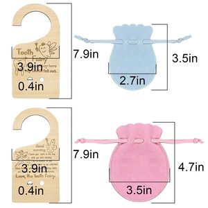 Dente fata porta appendiabiti con rustica appendiabiti da parete incoraggiante regalo per i bambini incisi in <span class=keywords><strong>legno</strong></span> borse per denti persi - Product Image 3