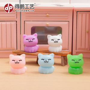 Figurine de chat en résine Dp Craft, mini décoration animale, accessoire de bureau pour la maison - Product Image 2