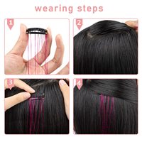 12 extensions cheveux à clipser 24 pouces à paillettes colorées Kit d'accessoires pour cheveux de fée pour femmes filles enfants