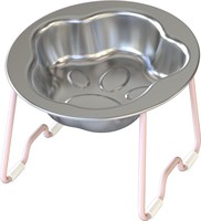 Bol surélevé pour chat NicePets |   Bol large en acier inoxydable 304, compatible avec les becs de chat, avec support métallique |   Bol anti-vomissement pour chat
