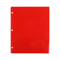 Carpeta de Plástico PP Resistente Tamaño Carta con 3 Perforaciones, 2 Bolsillos y 3 Anillas para Archivo de Documentos de Oficina, para Estudiantes y Uso Escolar