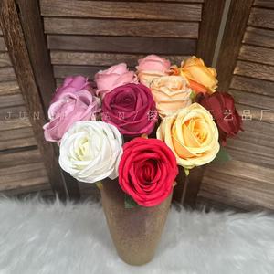 Rose artificielle Junheyuan à branche unique pour décoration de mariage, arrangement floral pour la maison et l'extérieur - Product Image 1