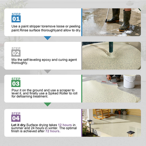 <span class=keywords><strong>Peinture</strong></span> de <span class=keywords><strong>sol</strong></span> autolissante à base de sable coloré époxy pour entrepôts industriels, garages, résistante aux produits chimiques, pour intérieur et extérieur - Product Image 4