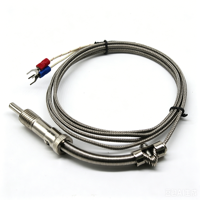 Sonde de température à résistance thermique WRNT-01, type K/E/J, capteur FX PT100, thermocouple à ressort de compression, vis M12*1.5, 5x30mm