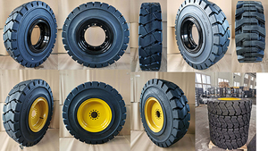 Fabricant en gros directement : Pneu plein avec jante 14.00-24 1400x24 10 trous de boulons pour télescopique JLG 1055 1255 - Product Image 6