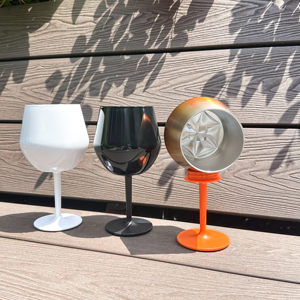 Regalo di Natale e Capodanno: Bicchiere da Vino in Acciaio Inox da 14oz con Stelo Staccabile, Doppia Parete Isolata <span class=keywords><strong>Sottovuoto</strong></span>, Calice da Vino per Feste - Product Image 3