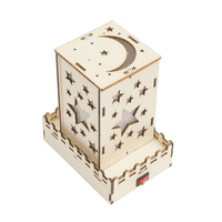 Kit de projecteur de nuit étoilée à faire soi-même, en bois naturel écologique, activité de construction, apprentissage Montessori, jouet éducatif robuste, boîte